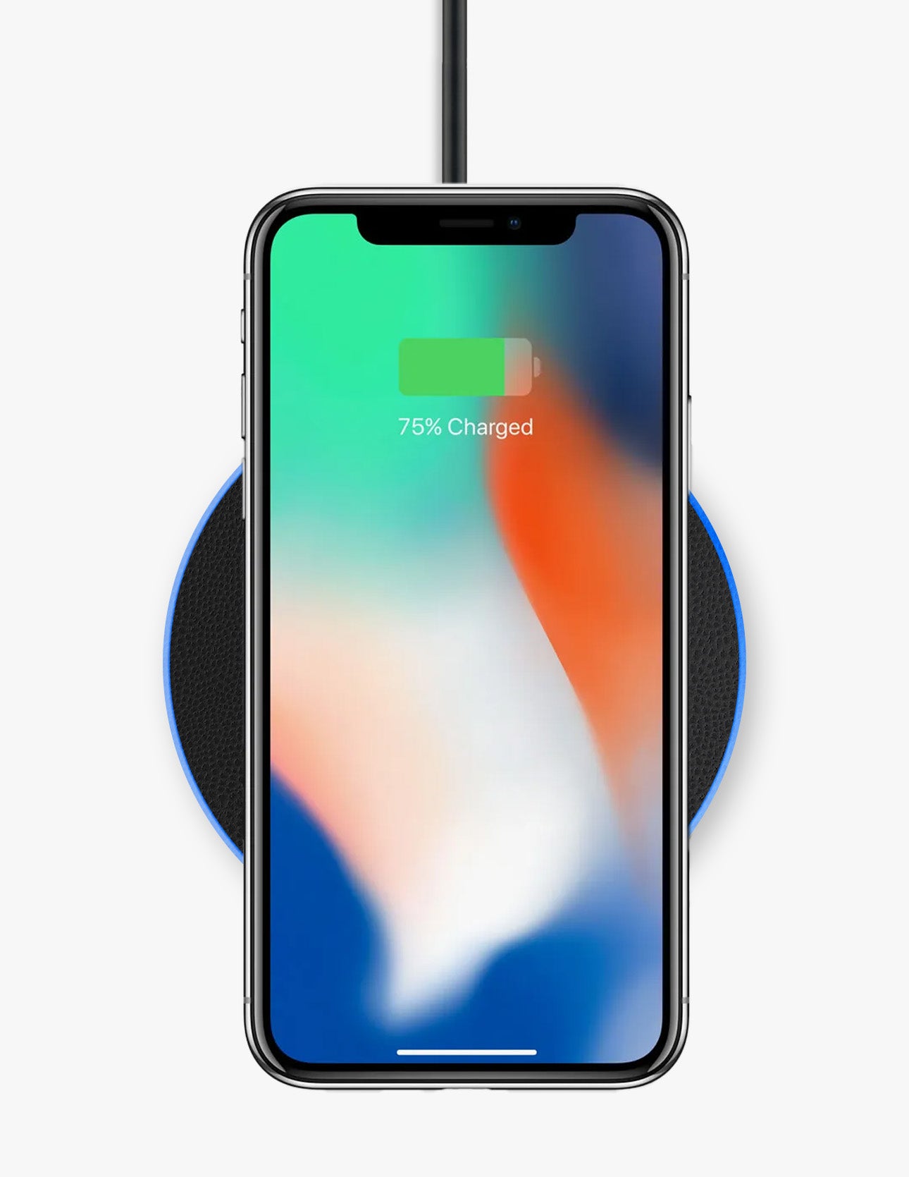 Wireless QI Charger in black leather